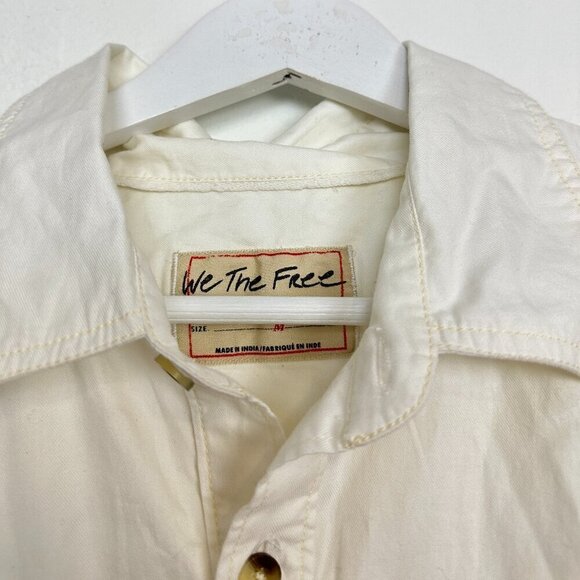 FREE PEOPLE Mackenzie Solid Poplin in Terra Size Medium - Picture 3 of 6